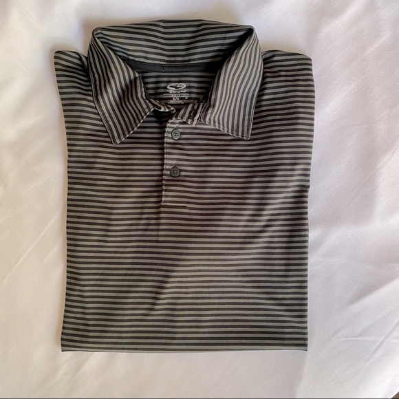 Champion Mens Black & Grey Striped Collar Short Sleeve Polo Shirt in an XL - Picture 7 of 7